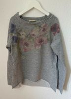 Elsy Girl T-Shirt langarm, hellgrau mit Blumenmuster, Gr. 36 Bochum - Bochum-Ost Vorschau