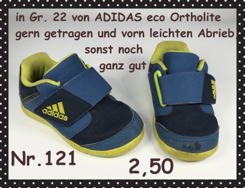 Babyschuhe in Gr. 22, Adidas adifit Ortholite Elefanten in Calvörde