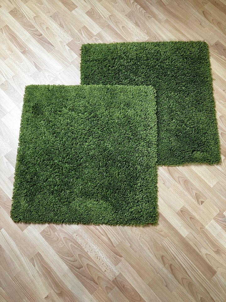 Hochflor Teppich grün  (2 Stück) in Waiblingen