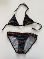 ❤️ Bikini Triangel-Bikini Mädchen Gr. 146 schwarz Regenbogen TOP! Bayern - Untermeitingen Vorschau