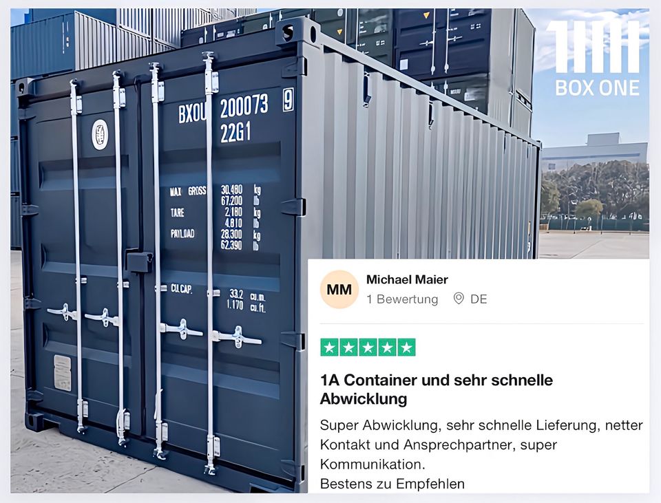 ⚡️ 20 Fuß Seecontainer kaufen | BOX ONE | Container | Lagercontainer | alle Farben ⚡️ in Berlin