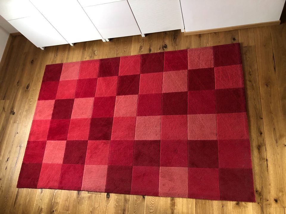 KURZFLOR TEPPICH CUBE / QUBE Excellent ~ 190 x 290 cm ROT Würfel in Germering