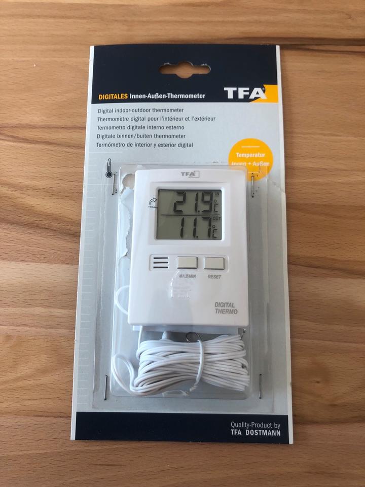 TFA Dostmann Digitales Innen Aussen Thermometer Balkon Terrasse in Ennepetal