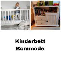 Kinderbett + Kommode Massivholz Kiefer weiß lasiert Hamburg - Bergedorf Vorschau