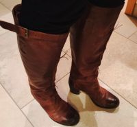 Leder Stiefel braun Schlupfstiefel Hippie Western Bayern - Breitenberg Vorschau