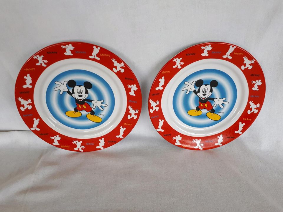 Disney * 2 Mickey Mouse Teller * Sammler Kindergeschirr in Bad Bramstedt