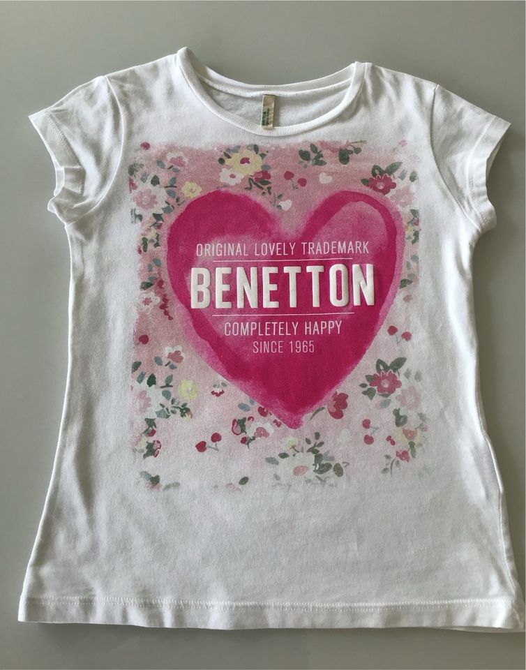 Benetton T- Shirt, Größe 122, weiß in Belm