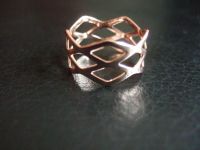 Ring rosegold filigran Grafik-Muster Rauten geflochten Gr. 60 ø19 Nordrhein-Westfalen - Gelsenkirchen Vorschau