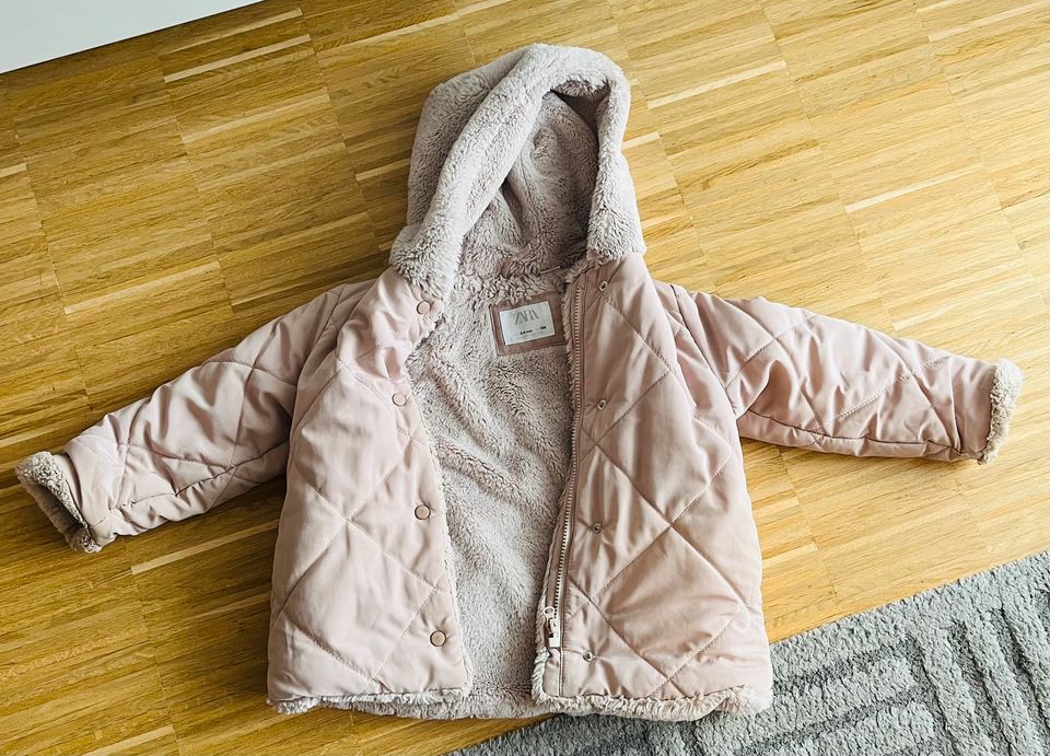 Zara Jacke Winterjacke Kinderjacke Gr. 104 3-4 Jahre rosa gefütte in Düsseldorf