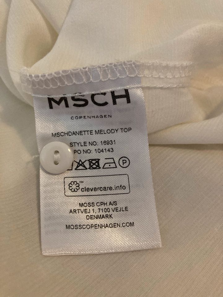 Bluse MSCH Copenhagen Gr. M ecru Romantik Style in Oberursel (Taunus)