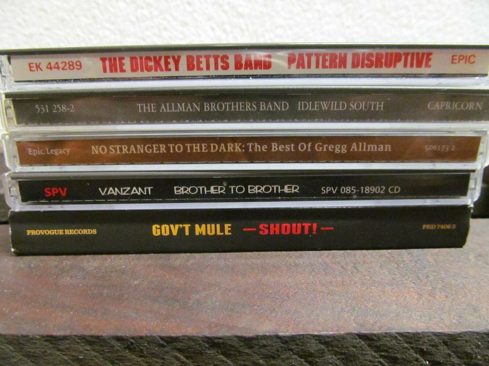 Diverse Southern Rock CDs, 5 Stück zum Paketpreis von 10,00 EUR in Kumhausen