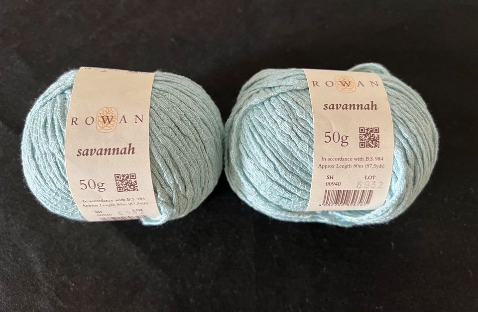 NEU Wolle Rowan Savannah hellblau 94% Cotton/ 6%Seide 2 x 50g in Düsseldorf