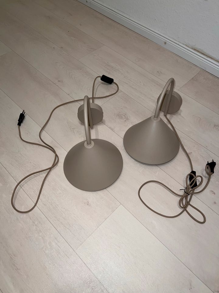 2x Wandlampen NEU beige Metall ferm living ähnlich in Flensburg