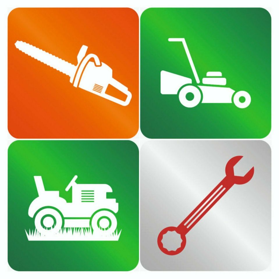 Reparatur Inspektion Wartung Gartengeräte Rasenmäher Motorsägen.. in