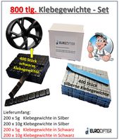 800x Klebegewichte aus Stahl für Alufelgen in Silber und Schwarz Hessen - Bad Hersfeld Vorschau