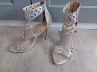 High Heels Gr. 38, Silber/Strass, 10 cm, unbenutzt Hessen - Malsfeld Vorschau
