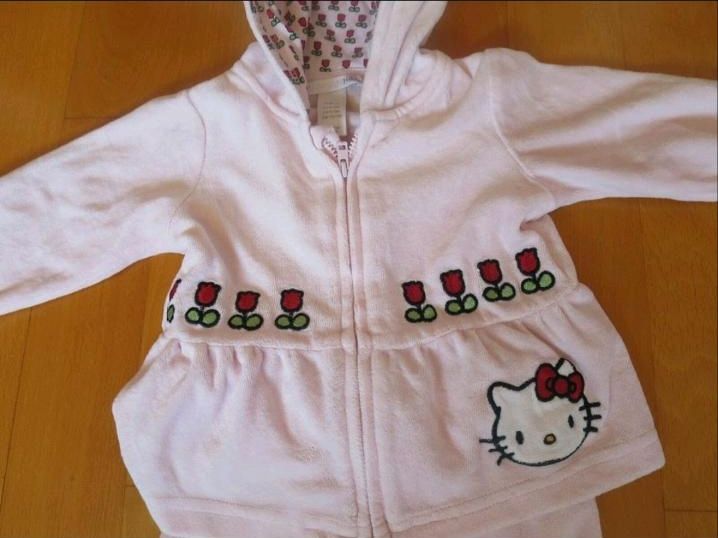 Hello Kitty Hoodie Nickianzug Hausanzug Nickihose Jacke Gr. 74 in Aindling