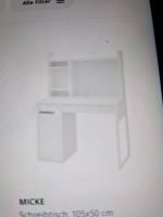 Ikea Schreibtisch Micke mit Aufsatz weiß Niedersachsen - Uplengen Vorschau