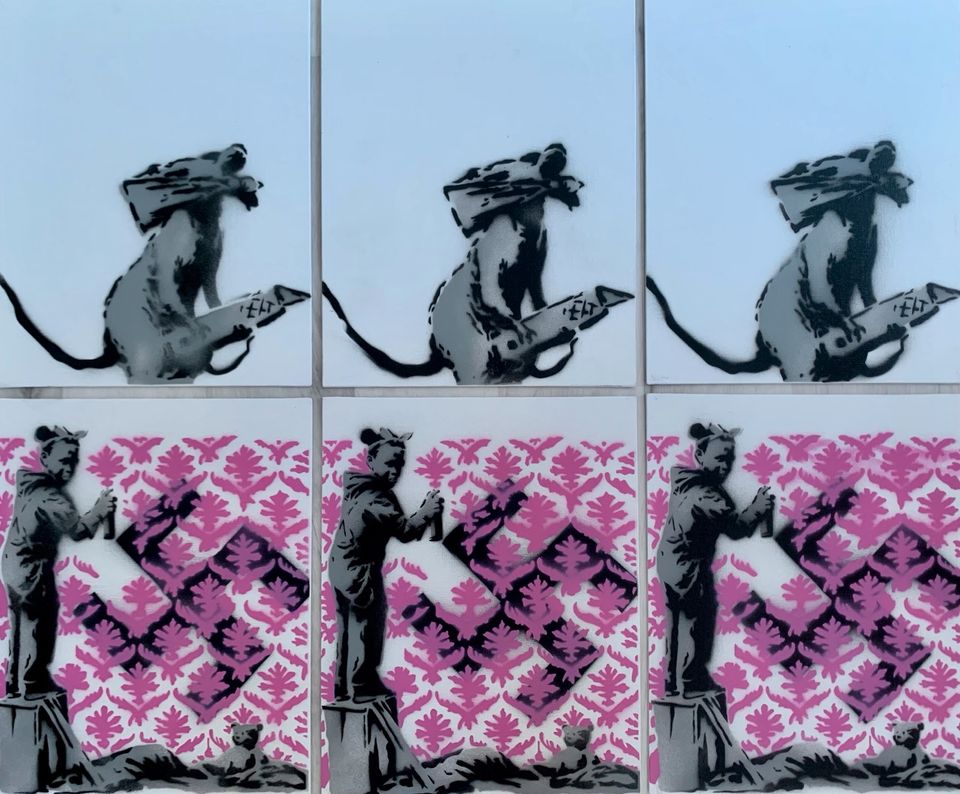 Banksy Spray Paint Canvas Graffiti Berlin Streetart Urban in Brandenburg -  Potsdam