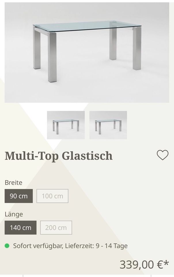 Esstisch, Glastisch, Küchentisch, Esszimmertisch in Dortmund