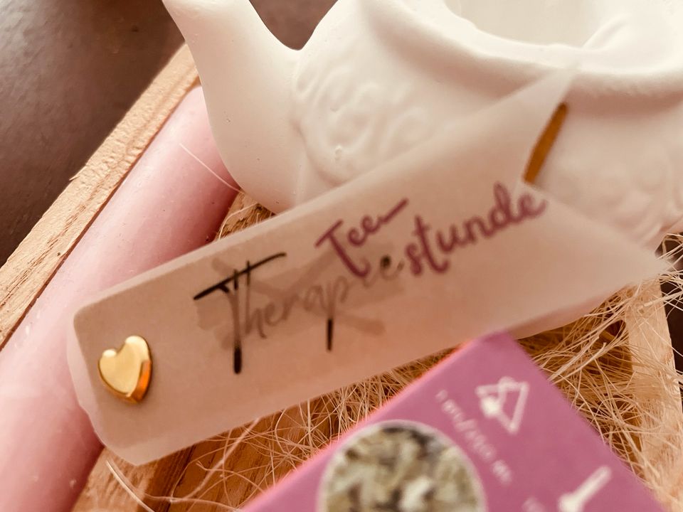 Teestunde Therapiestunde Kerzenhalter Kaffeeklatsch handmade in Herne