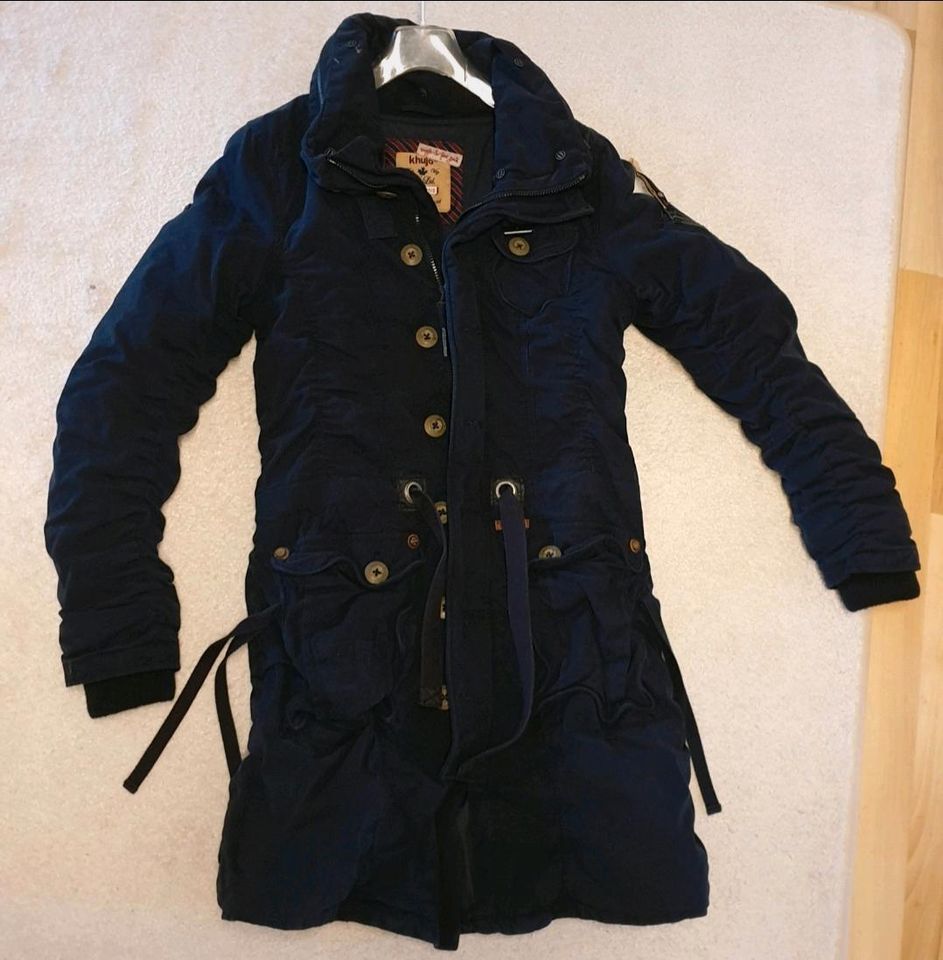 Khujo Jacke Mantel blau Größe L ( 40-42 ) in Fernwald