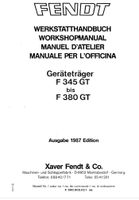 Fendt 345 380 395 Gth Gta Werkstatthandbuch Bedienungsanleitung Bayern - Hahnbach Vorschau