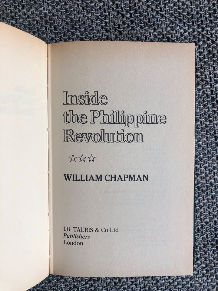 William Chapman - Inside the Philippine Revolution Buch in Köln