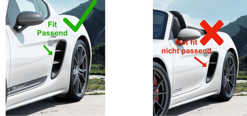 Echt Carbon Karbon Lufteinlass für Porsche 718 Boxster Cayman in Lindau