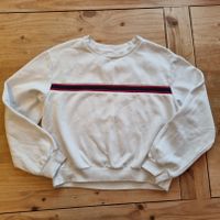 Mädchen-Kurz-Pullover Sweatshirt weiß+Streifen M/164/170 Hessen - Seligenstadt Vorschau