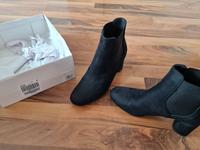 Chelsea Boots, Stiefeletten Absatz 8cm, schwarz Samtstoff, Gr.41 Dortmund - Berghofen Vorschau