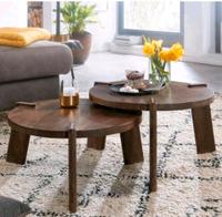 Design Couchtisch 2er Set NEU Mango Massiv Wohnzimmertisch Braun Bayern - Bamberg Vorschau