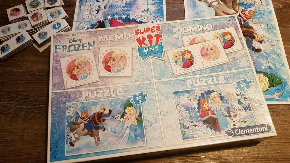 Eisprinzessin/ Frozen 4 in 1 Puzzle/ Domino/ Memory in Schwerin