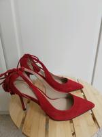 Rote Wildleder Slingpumps von Esprit Beuel - Schwarzrheindorf Vorschau