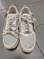Tamaris Sneaker weiß Glitzer Gr. 37 Bayern - Parsberg Vorschau