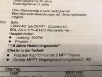 Solis Wechselrichter Leistung 3600 W 3 Jahre alt Nordrhein-Westfalen - Bocholt Vorschau
