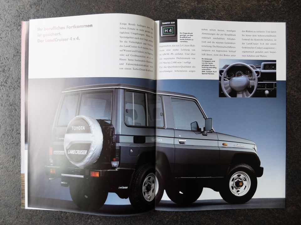 TOYOTA LandCruiser 4x4 Prospekt von 1991 mit Datenheft in Hof (Saale)