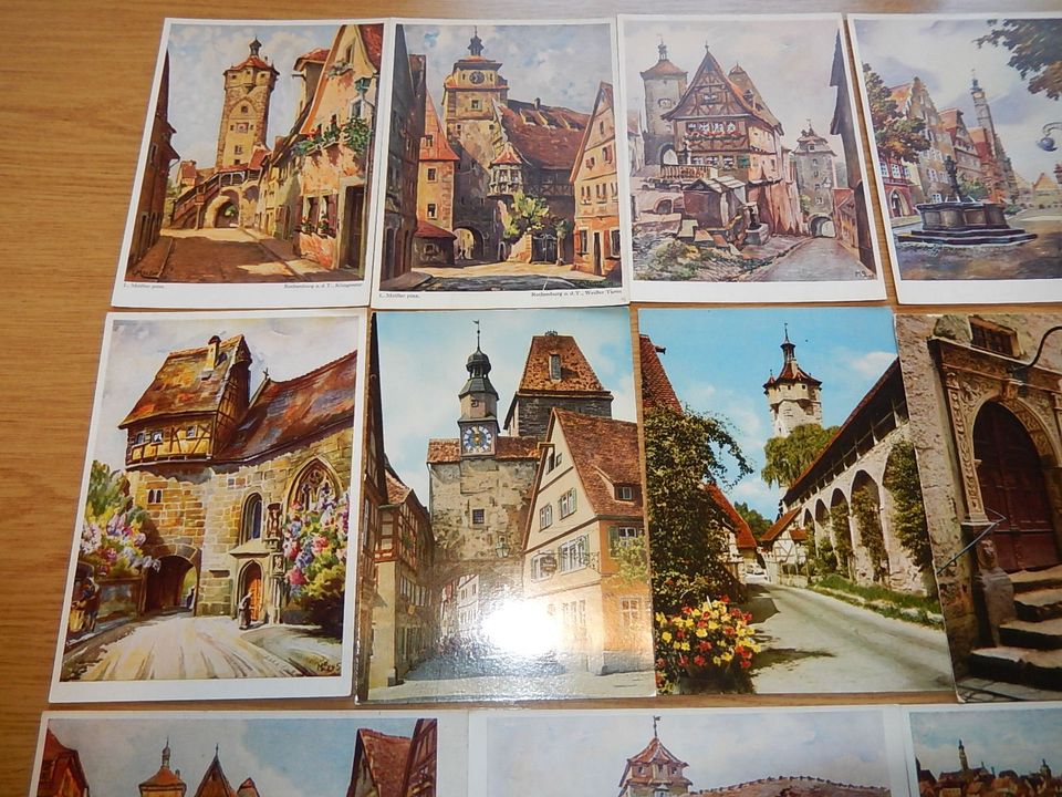 19 Ansichtskarten von Rothenburg ob der Tauber in Krefeld