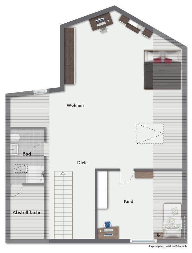 Ideal für Kapitalanleger! 4 Zimmer-Maisonettewohnung mit herrlichem Balkon! in Hochdorf