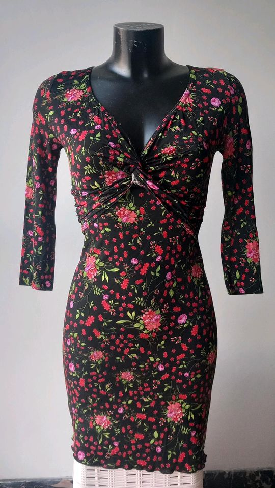 SANDRO FERRONE Kleid 34/36 Blumen millefleur 3/4 Ärmel drapiert in Berlin