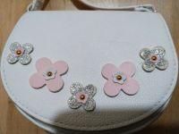 H&M Mädchenhandtasche, weiß mit Glitzer-Blumen Bayern - Stein Vorschau