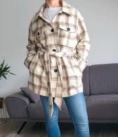 NA-KD Karierte Jacke belted checked Jacked Beige Köln - Porz Vorschau