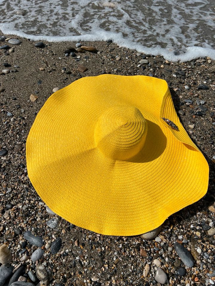 Hut groß Sonnenhut gelb Brosche 70 cm eineitsgrösse in Datteln