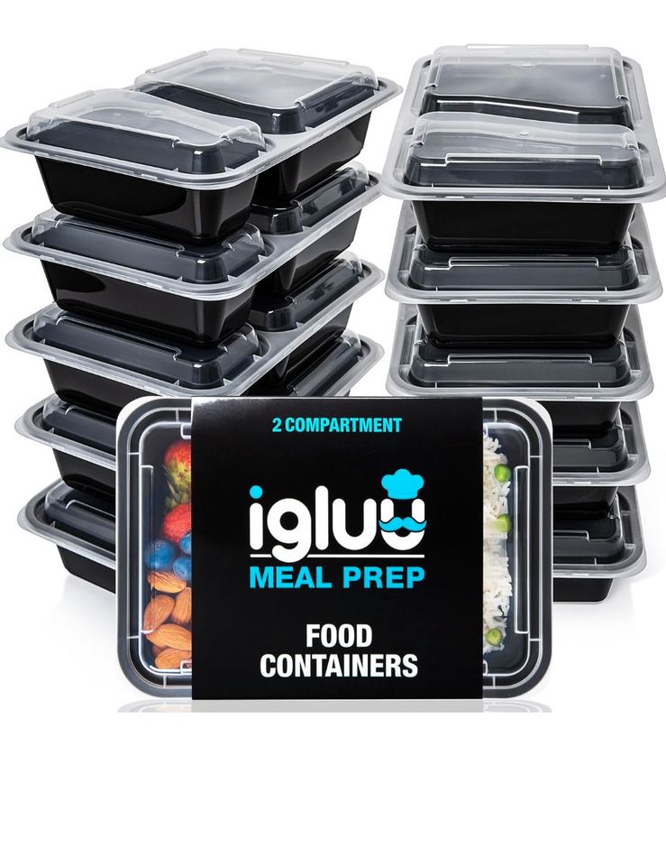 10x 2-Fach Meal Prep Container Von Igluu MEAL PREP in Düsseldorf