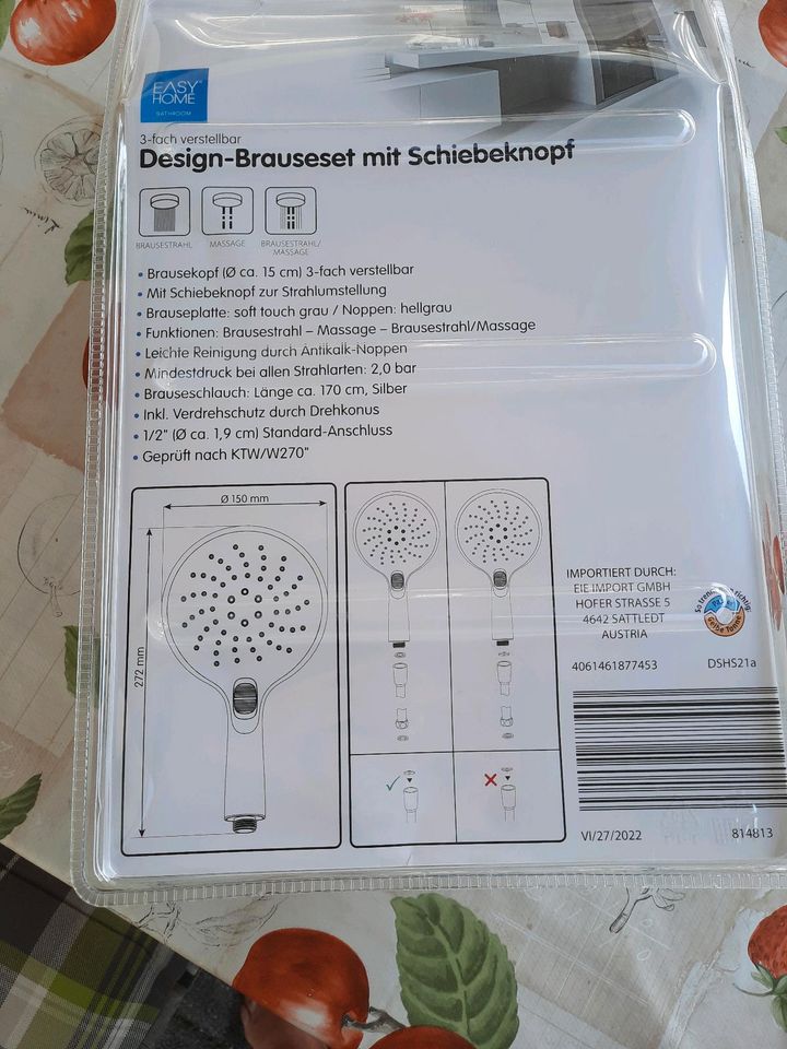 Neu! Design-Brauseset mit Schiebeknopf in Windorf