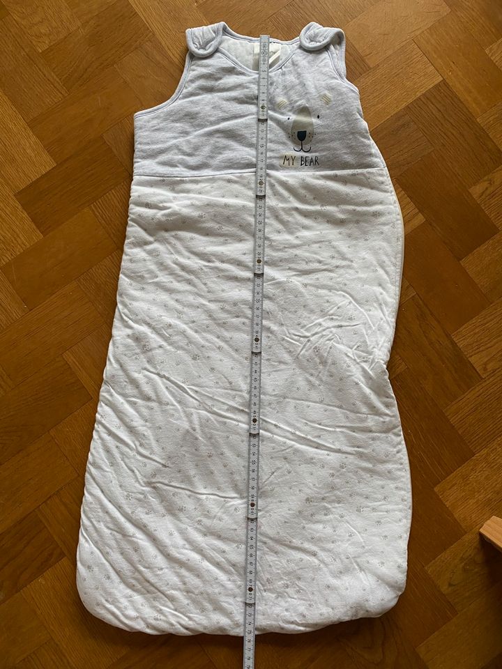 Schlafsack,warm,Impidimpi,weiß/grau m Bärenmotiv,80cm,gut in Dormagen