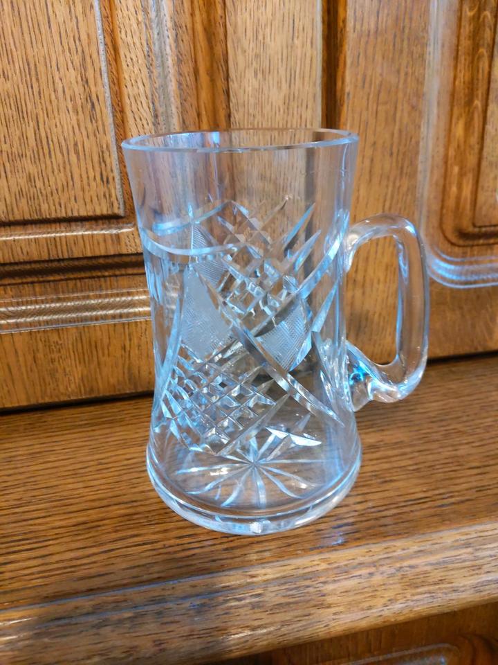 Bergbau Zeche GWARKI Polen 1991 Bleikristall Bierkrug ca.17 cm in Kamp-Lintfort