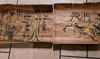 2 ägyptische Papyrus Bilder,  Papyrus dunkel  gefärbt Baden-Württemberg - Calw Vorschau