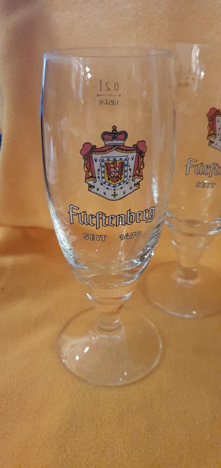 4 Fürstenberg alte Sammelgläser Bier Glas 0,2 l Bierglas in Bürstadt