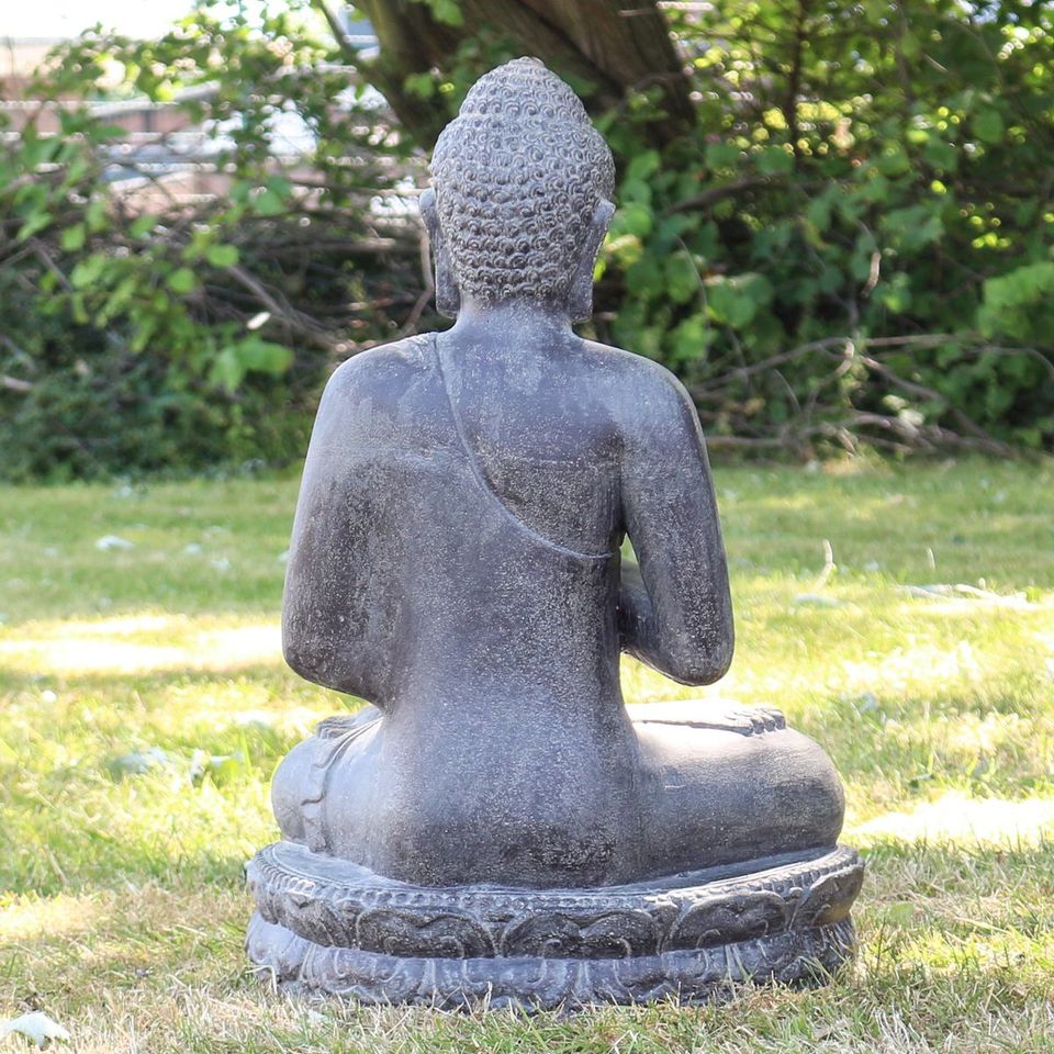 Buddha Figur sitzed Garten Steinfigur Gartenfigur Greetings 60 cm in Bochum